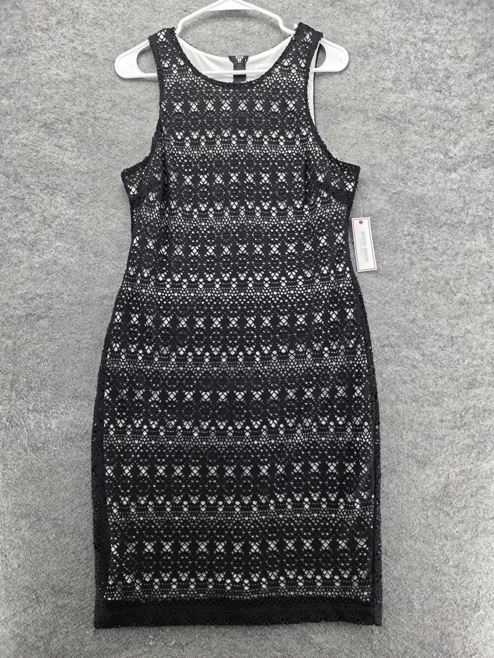 Bisou Bisou Dress Womens 12 Lace Sleeveless Sheath Michele Bohbot New